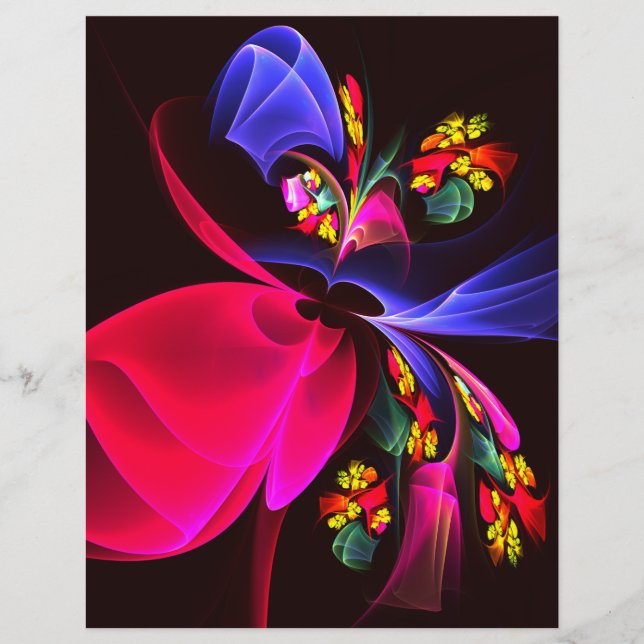 Modern Colorful Blommigt Abstrakt Art Mönster #06 (Framsida)