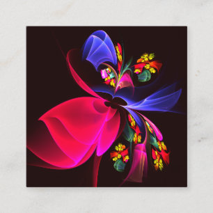 Modern Colorful Blommigt Abstrakt Art Mönster #06 Tilläggskort
