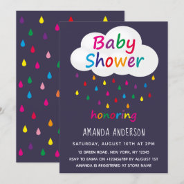 Modern Colorful Boy Baby Shower Inbjudningar