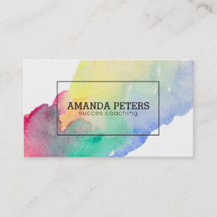 Modern Colorful Bride Brush Rand Visitkort