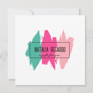 Modern Colorful BrushStroke Salon Gift-certifikat Meddelande