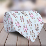 Modern Colorful Cute Bunny Rabbit Mönster Slips<br><div class="desc">Colorful Cute Bunny Rabbit Mönster nacke slips.. Den här ljusblå och färglösa kanindesignen är underbar som gåva till make eller pojkvän. Du kan ändra färg och ändra storlek på bilden med Redigera design verktyg.</div>