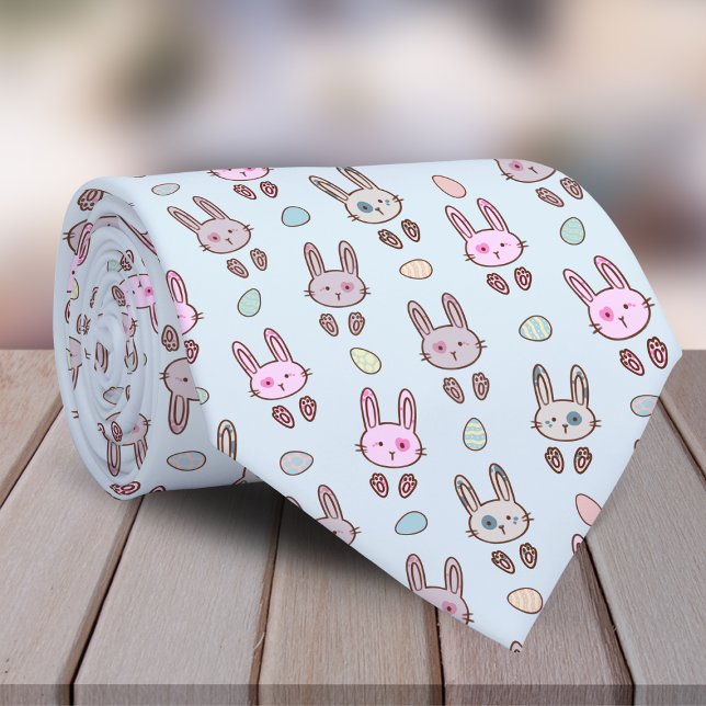 Modern Colorful Cute Bunny Rabbit Mönster Slips (Bunny tie)
