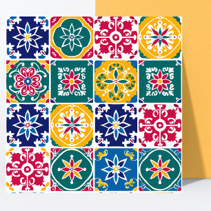 Modern Colorful geometric Mönster Mediterranean Kakelplatta