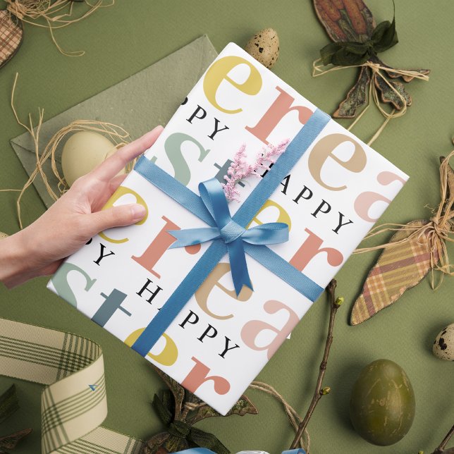 Modern Colorful Glad påsk Presentpapper (Skapare uppladdad)