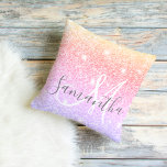 Modern Colorful Glitter Sparkles Personlig Namn Kudde<br><div class="desc">Modern Colorful Glitter Sparkles Personlig Namn</div>