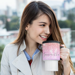 Modern Colorful Glitter Sparkles Personlig Namn Resemugg