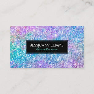 Modern Colorful Glitter Struktur Visitkort