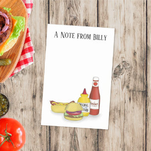 Modern Colorful Hamburger Hotdog Trendig Chic Post-it Block