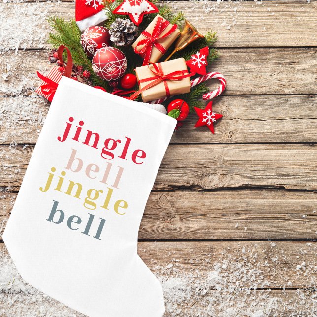 Modern Colorful Jingle Bell Jingle Bell Liten Julstrumpa (Skapare uppladdad)