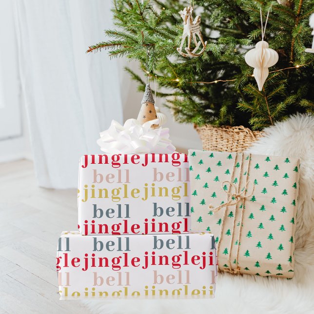 Modern Colorful Jingle Bell Jingle Bell Presentpapper (Skapare uppladdad)