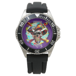 Modern Colorful Jolly Roger Armbandsur