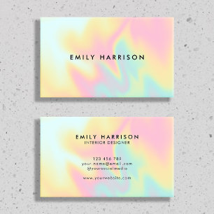 Modern Colorful Pastel Ombre Visitkort