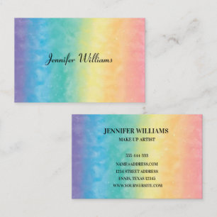 Modern Colorful Rainbow Elegant Business Visitkort