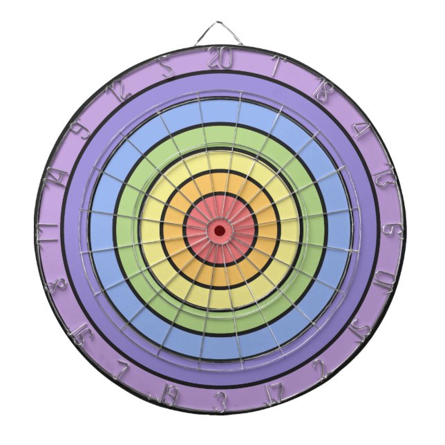 Modern Colorful Rainbow Färg Mönster Darttavla (Framsidan)