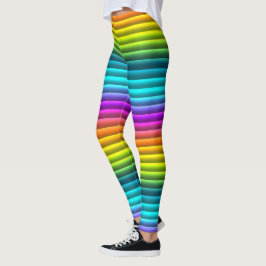 Modern Colorful Rainbow Rand Mönster Leggings
