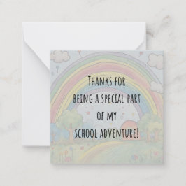 Modern Colorful Rainbow Tack Teacher Anteckningskort