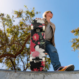 Modern Colorful Sakura Flower Japan Birthday party Mini Skateboard Bräda 18,5 Cm