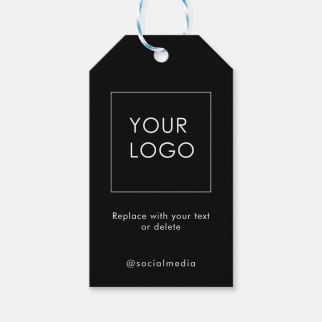 Modern Company Logotyp Black Presentetikett (Framsidan)