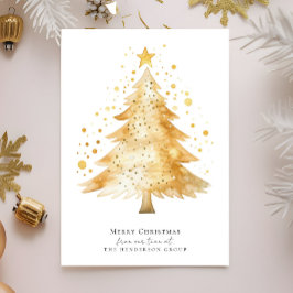 Modern Company Logotyp God jul Träd Julkort