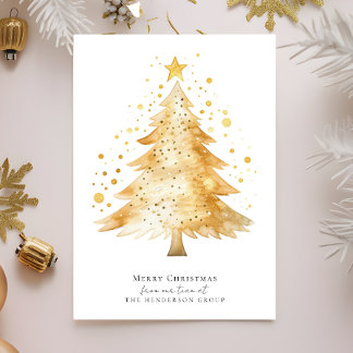 Modern Company Logotyp God jul Träd Julkort
