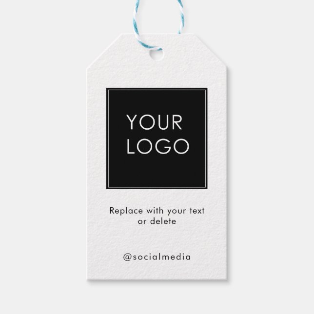 Modern Company Logotyp Kraft Presentetikett (Framsidan)