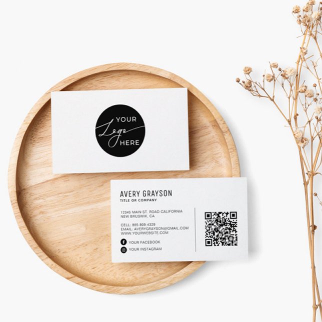 Modern Company Logotyp Professionell QR-kod Visitkort (Skapare uppladdad)