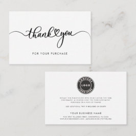 Modern Company Logotyp Script Tack Visitkort
