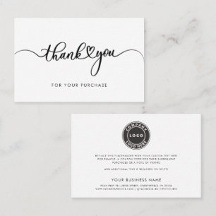 Modern Company Logotyp Script Tack Visitkort