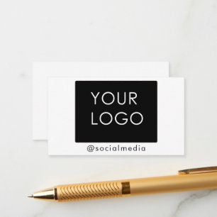 Modern Company Logotyp Social Media Plain Tilläggskort