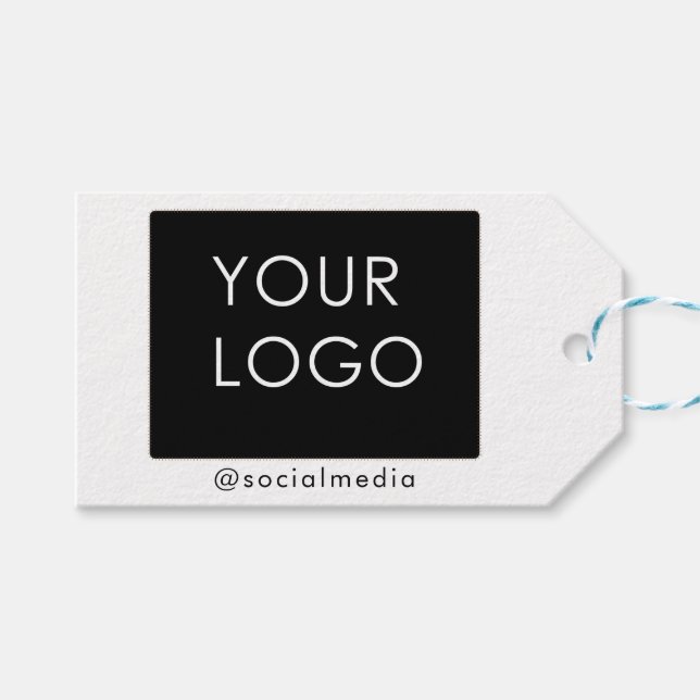 Modern Company Logotyp Social Media White Presentetikett (Framsidan (Horisontell))
