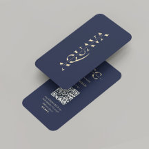 Modern Company Monogram Elegant Mörk blått