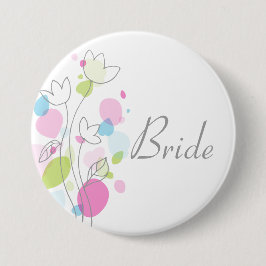 Modern Confetti bride bröllop-stift / knapp
