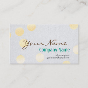 Modern Confetti Guld Polka Dot Papprare Struktur Visitkort