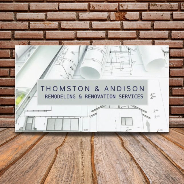 Modern Construction Architect Builder-entreprenör Visitkort (Modern Construction Architect Builder Contractor Business Card)
