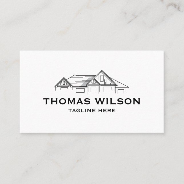 Modern Construction Handyman Carpenter Verktyg Bus Visitkort (Framsida)