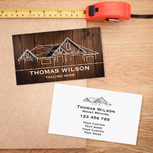 Modern Construction Handyman Carpenter Verktyg Woo Visitkort