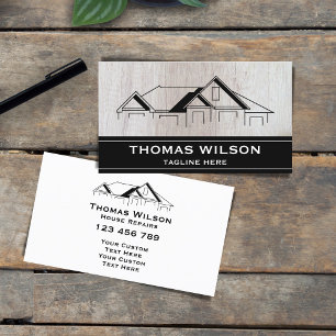 Modern Construction Handyman Carpenter Verktyg Woo Visitkort