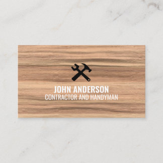 Modern Construction Handyman Contractor Renovation Visitkort