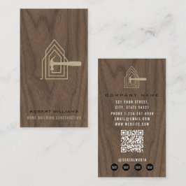 Modern Construction Wood Home Building Lux Visitkort