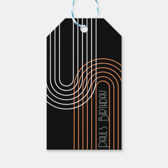 modern contemporary Arch line art minimum Gift Mär Presentetikett (Framsidan)