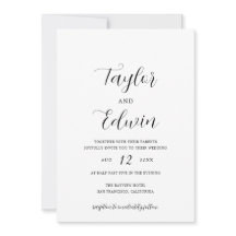 Modern Contemporary Black White Elegant bröllop