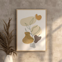 Modern contemporary boho chic abstrakt art Wall