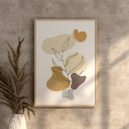 Modern contemporary boho chic abstrakt art Wall Poster