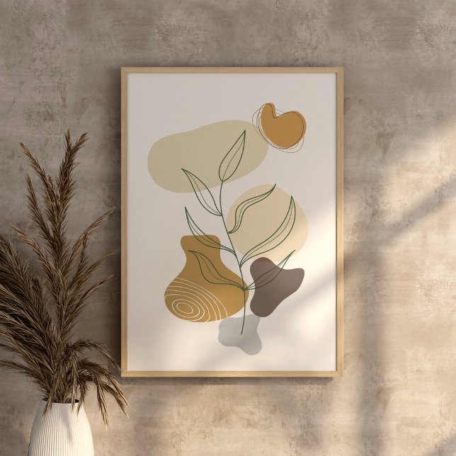 Modern contemporary boho chic abstrakt art Wall Poster (Skapare uppladdad)