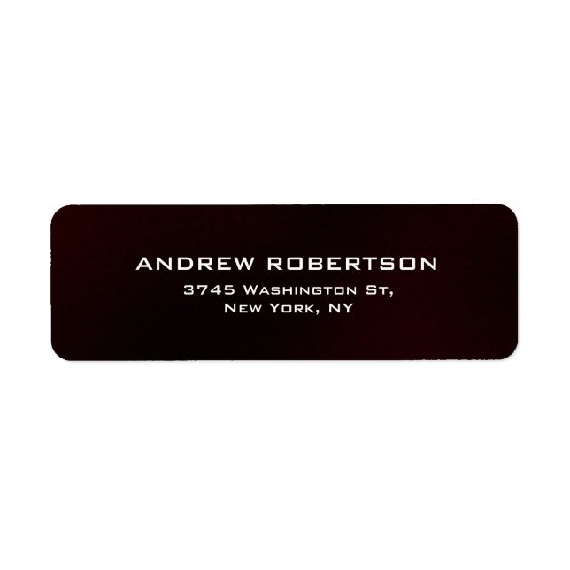 Modern Contemporary Brown-Elegant Returadress Etikett (Framsidan)