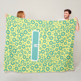 Modern Contemporary Daisy - blomma från början Fleecefilt