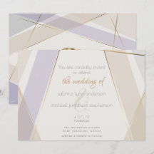 Modern Contemporary Geometric Mushroom Violet
