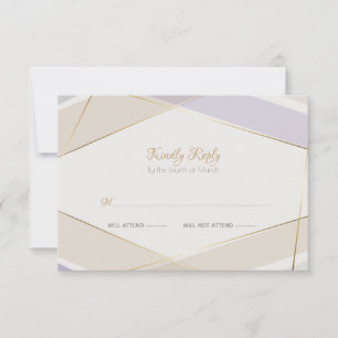 Modern Contemporary Geometric Mushroom Violet OSA Kort