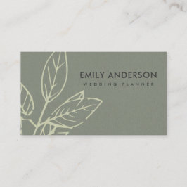 MODERN CONTEMPORARY GRÅTT KRAFT GULT WHITE LÖV VISITKORT